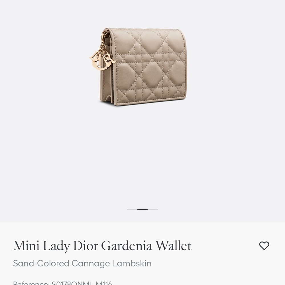Dior Mini Lady Wallet in Sand